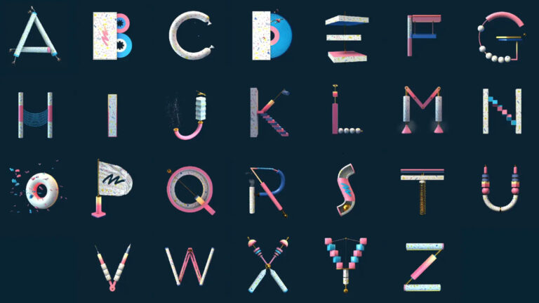 Memphis Alphabet